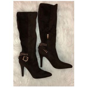 NWOT- BCBGeneration Brown Suede Knee High Boots